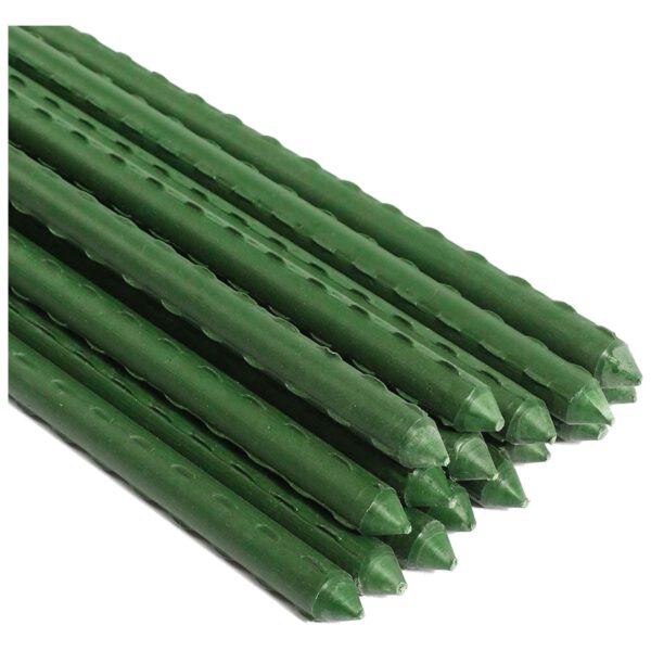 Grow Bitz Plastic PE Coated Steel Bamboo Garden Stakes